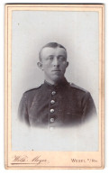 Fotografie Wilh. Meyer, Wesel A. Rh., Baustr. 642, Portrait Soldat In Uniform Rgt. 23  - Personnes Anonymes