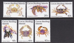 Cocos (Keeling) Islands SG 252-263 1992 Crustaceans Part I 6 Stamps MNH - Cocos (Keeling) Islands