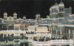 R674596 London. The Exhibition And Lake By Night Illuminated. The Imperial Inter - Monde