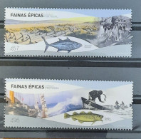 2022 - Portugal - MNH - Epic Fishing Campaigns - 3 Stamps + Block Of 1 Stamp - Ungebraucht