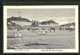 AK Westerland A. Sylt, Blick Auf Die Strandanlagen  - Sylt
