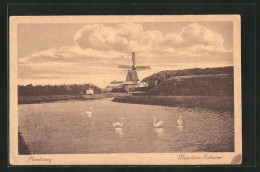 AK Norderney, Napoleon-Schanze, Windmühle  - Windmills