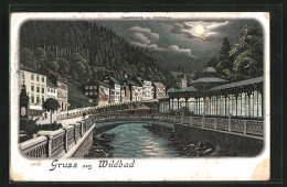 Mondschein-Lithographie Wildbad, Olgastrasse Mit Trinkhalle  - Other & Unclassified