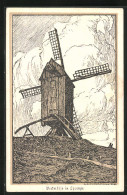 Künstler-AK Sprenge, Bockmühle  - Windmills