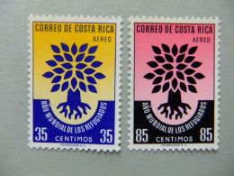 89 COSTA RICA 1960 / AÑO DEL REFUGIADO - WORLD REFUGEE YEAR / YVERT PA 289 / 290 MNH - Réfugiés