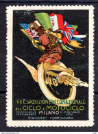 Erinnofilo Della VII Esposizione Del Ciclo E Del Motociclo Milano 1926 - Autres & Non Classés