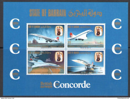 1976 BAHRAIN, Stanley Gibbons N. MS 236 - Volo Inaugurale Concorde - MNH** - Ver. Arab. Emirate