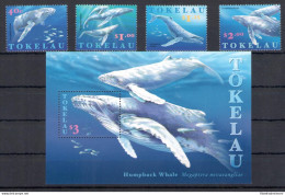 1997 Tokelau, Balene E Delfini - N. 242/45 + BF 17 - MNH** - Sonstige & Ohne Zuordnung