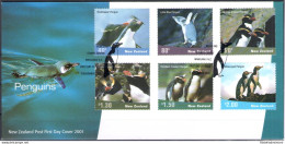 2001 New Zealand, Pinguini - N. 1887/92 - FDC - Usati - Andere & Zonder Classificatie