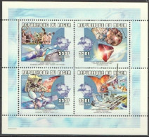 Niger 2001, UPU, Space, 4val In BF - UPU (Union Postale Universelle)