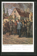 AK Gefangene Franktireurs, Völkerkrieg 1914  - War 1914-18