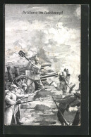 Künstler-AK Artillerie Im Nahkampf  - Guerre 1914-18