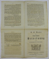 Verordnung E. E. Raths Der Stadt Rostock, Verordnung Wegen D. Brandwache Und D. Strassenerleuchtung Von 1802  - Non Classés