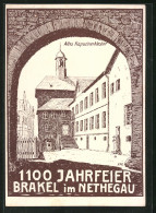 Künstler-AK Brakel /Nethegau, 1100 Jahrfeier, Altes Kapuzinerkloster, Festpostkarte  - Brakel