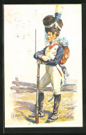 Künstler-AK Angelo Jank: Hundertjahr-Feier Des K. B. Infanterie-Leibregiments 1914, Soldat In Uniform  - Autres & Non Classés
