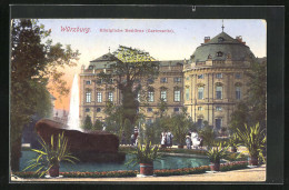 AK Würzburg, Königliche Residenz (Gartenseite)  - Wuerzburg