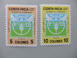 89 COSTA RICA 1981 / DIA MUNDIAL De La ALIMENTACION FAO / YVERT PA 838 / 839 ** MNH - Ernährung