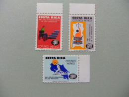 89 COSTA RICA 1981 / AÑO INTERNACIONAL De PERSONAS MINUSVALIDAS / YVERT PA 835 / 837 MNH - Behinderungen