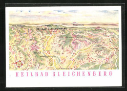 AK Bad Gleichenberg, Panorama Mit Ort Und Umgebung  - Altri & Non Classificati