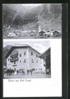 AK Dorf Fusch, Embachers Gasthaus, Ortspartie  - Autres & Non Classés