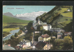 AK Hallein, Klosterkirche Mit Berg- Und Flusslandschaft  - Autres & Non Classés