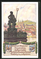 AK Bamberg, 18. Ordentl. Mitglieder-Versammlung Des Bayerischen Verkehrs-Beamten-Vereins 1913, PP 27 C 92, Ganzsache  - Briefkaarten