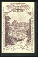 Künstler-AK Rothenburg O. Tbr., Festkarte Zur 750 Jahr-Feier Der Stadt, 1172-1922, Teilansicht, PP 52 C6, Ganzsache  - Briefkaarten