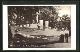 AK Wilhelmshaven, Mit Modellkreuzer Emden In Die Welt 1933, Modellbau, Expedition  - Altri & Non Classificati