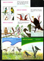 TANZANIA ,2012, BIRDS, 2M/S+3 S/S .MNH** - Autres & Non Classés