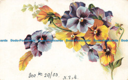 R674735 Greeting Card. Flowers. Postcard. 1903 - Monde