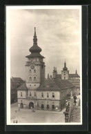 AK Zatec, Rathaus Aus Der Vogelschau  - Tschechische Republik