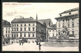 AK Olmütz, Oberring Mit Cäsarbrunnen  - Tchéquie