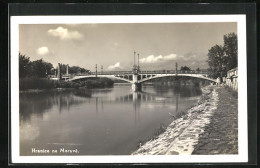AK Hranice Na Morave, Flusspartie Mit Brücke  - Tschechische Republik
