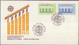 Europa CEPT  1984 Chypre - Zypern - Cyprus FDC Y&T N°606 à 607 - Michel N°611 à 612 - 1984