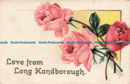 R675292 Love From Long Handborough. Roses. Postcard - Wereld