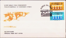 Europa CEPT 1984 Chypre Turque - Cyprus - Zypern FDC Y&T N°127 à 128 - Michel N°142 à 143 - 1984