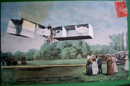 Cpa  Animée Avion Précurseur , Aviateur , AEROPLANE SANTOS DUMONT , AIRPLANE EDITEUR AQUA PHOTO  OLD PC - ....-1914: Precursors