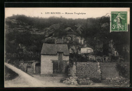 CPA Les Roches, Maisons Troglodytes  - Other & Unclassified