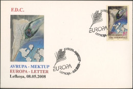 Chypre Turque - Cyprus - Zypern CM 2008 Y&T N°637 - Michel N°MK682 - 80k EUROPA - Covers & Documents