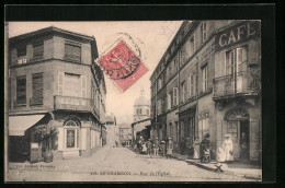 CPA Le Chambon, Rue De L'Église  - Autres & Non Classés