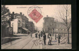 CPA Le Chambon, Place Et Rue Gambetta  - Autres & Non Classés