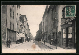 CPA Rive-de-Gier, Rue De Lyon  - Rive De Gier