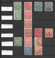 (LOT414) Colombia Revenue Stamps. 1923-1933. Anyon 391 ~ 439. VF LH - Colombie