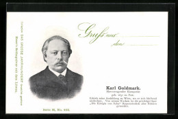 AK Portrait Von Karl Goldmark, Komponist, Geb. 1832  - Artistes