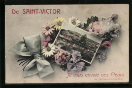 CPA St-Victor-sur-Rhins, Je Vous Envoie Ces Fleurs, Les Usines  - Other & Unclassified