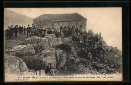 CPA Mont-Pilat, La Chapelle De Saint-Sabin Un Jour De Pélérinage  - Mont Pilat