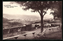 CPA Le Cergne, Terrasse, Vue Sur Cours, Hotel Bel'Vue  - Other & Unclassified