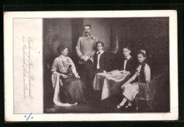 AK Erzherzog Franz Ferdinand Von Österreich D`Este Mit Familie  - Familles Royales