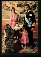 AK S. M. Köngi Carl XVI Gustaf Und I. M. Königin Silvia Mit S. K. H. Kronprinz Carl Philip  - Familias Reales