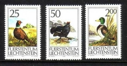 LIECHTENSTEIN MI-NR. 997-999 POSTFRISCH(MINT) JAGDWESEN 1990 FASAN BIRKHAHN ENTE - Ducks